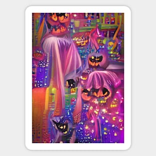 COLOURFUL HALLOWEEN NIGHT Sticker